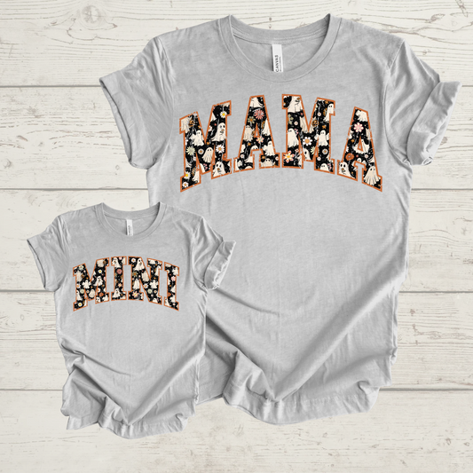 Mama + Mini Ghost Tshirt Set